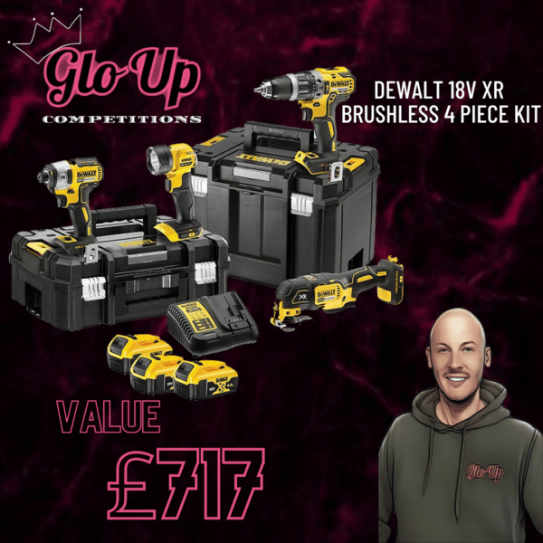 DEWALT 18V XR BRUSHLESS 4 PIECE SET